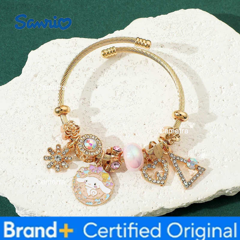 Sanrio Anime Character Hello Kitty Bracelet Fashion Classic Kuromi Cinnamoroll Bangle For Friends Birthday Jewelry Gifts H251229