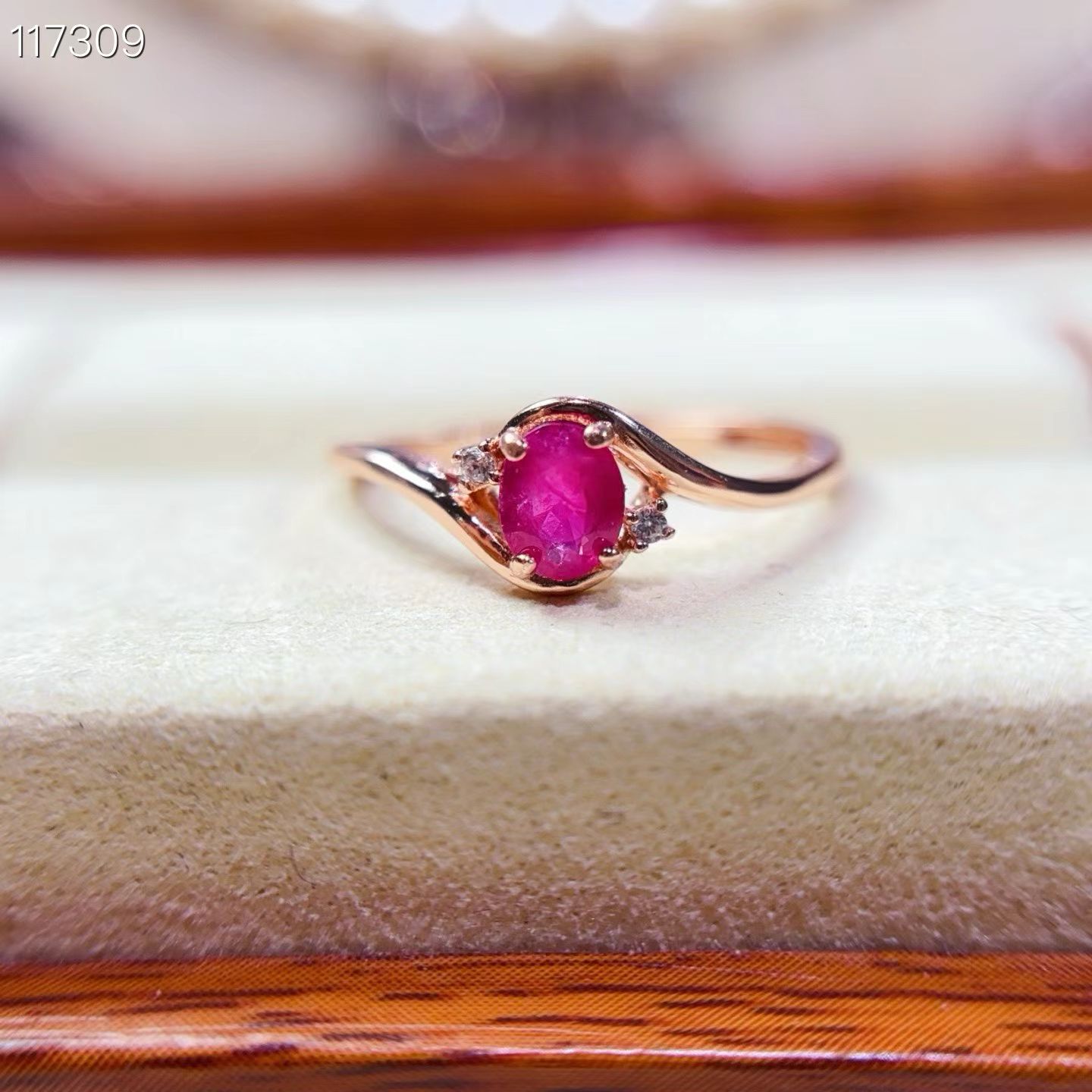 Elegant 925 silver ring for engagement natural ruby ring with certificate 4mm*5mm 0.4ct genuine ruby jewelry