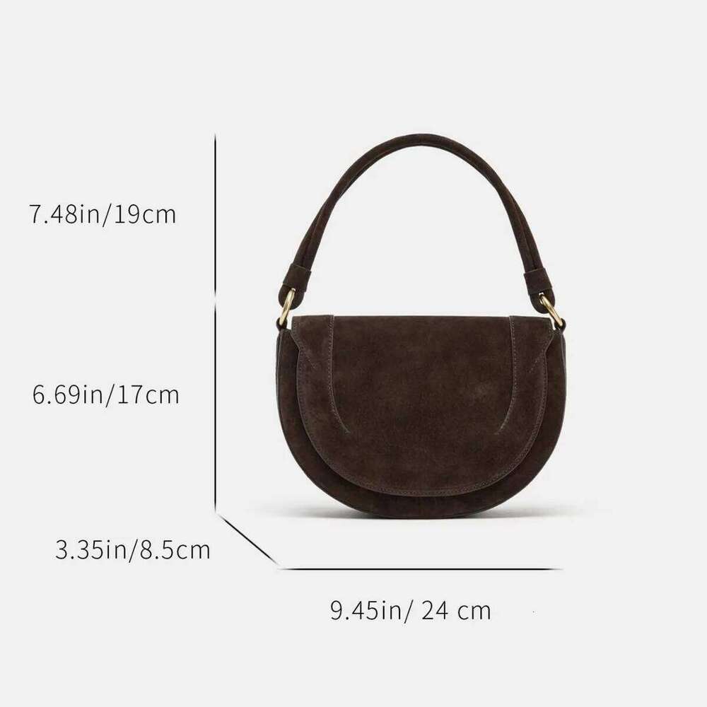 Fashionable New Women S Saddle Bag Crossbody Hard Shell Shoulder Strap Zipper Closure Round Shape PU Leather Handbag MOMOTU