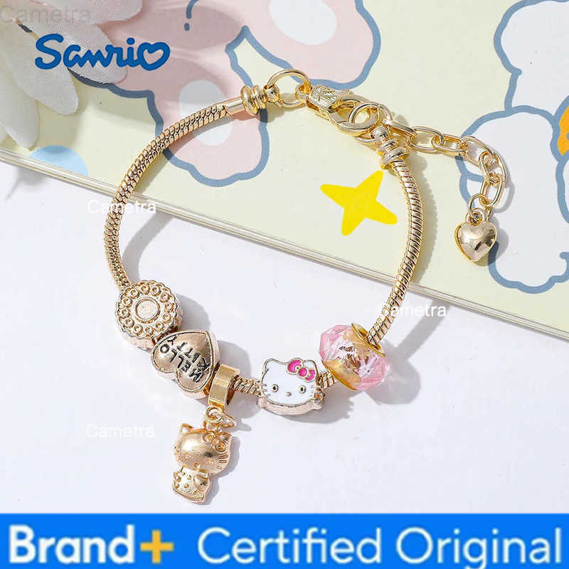 Sanrio Hello Kitty Cartoon DIY Bracelet Cute Fashion Bangle Jewelry Accessories Unique Birthday Gift for Girls H2512291