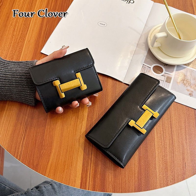 Lady's long wallet, classic retro multi-card slot wallet, multifunctional short luxury wallet, large capacity multi-card slot cardholder purse, m