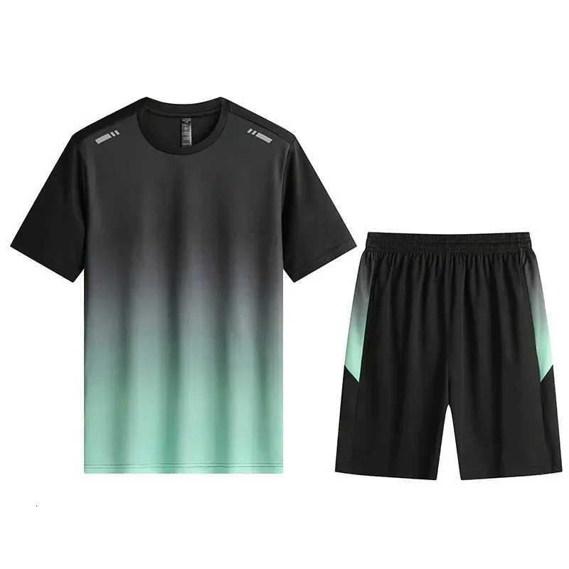 Running Sets Men Sportswear Short sleeve Clothes Fitness Basketball tennis Soccer Plus Size Gym Clothing 2 pieces Sports Suits 251219