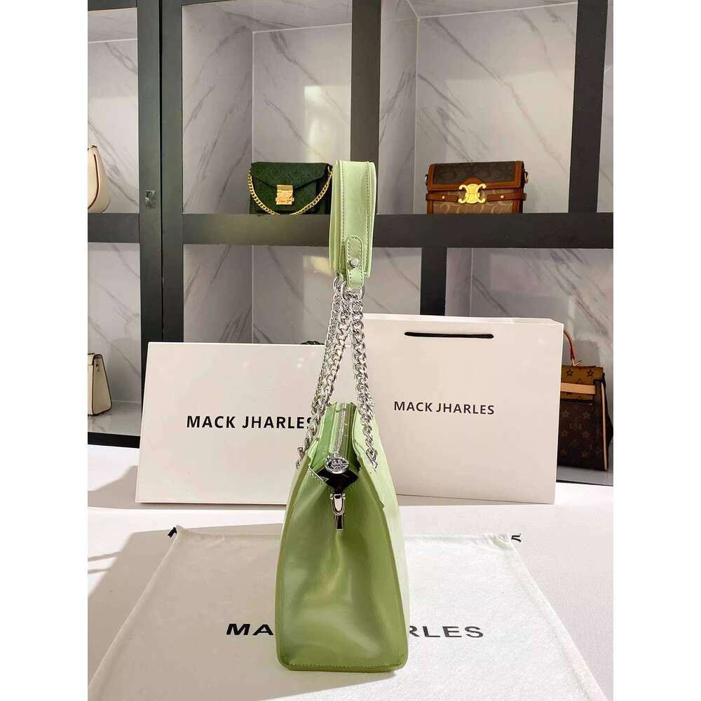 MACK JHARLES Minimalist Niche Color-Block Tote 2025 New High-End Chain Underarm Bag