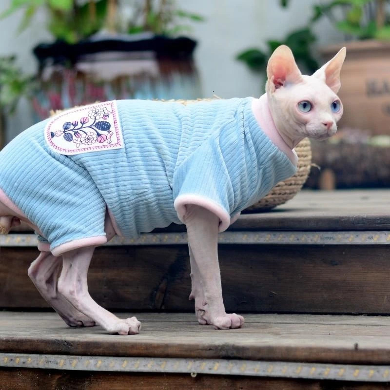 Sphynx Cat Sweater Hairless Cat Dogs Clothes Soft Fleece Coat Turtleneck Pocket Jumpsuit for Devon Rex Winter apparels for Cats 251219
