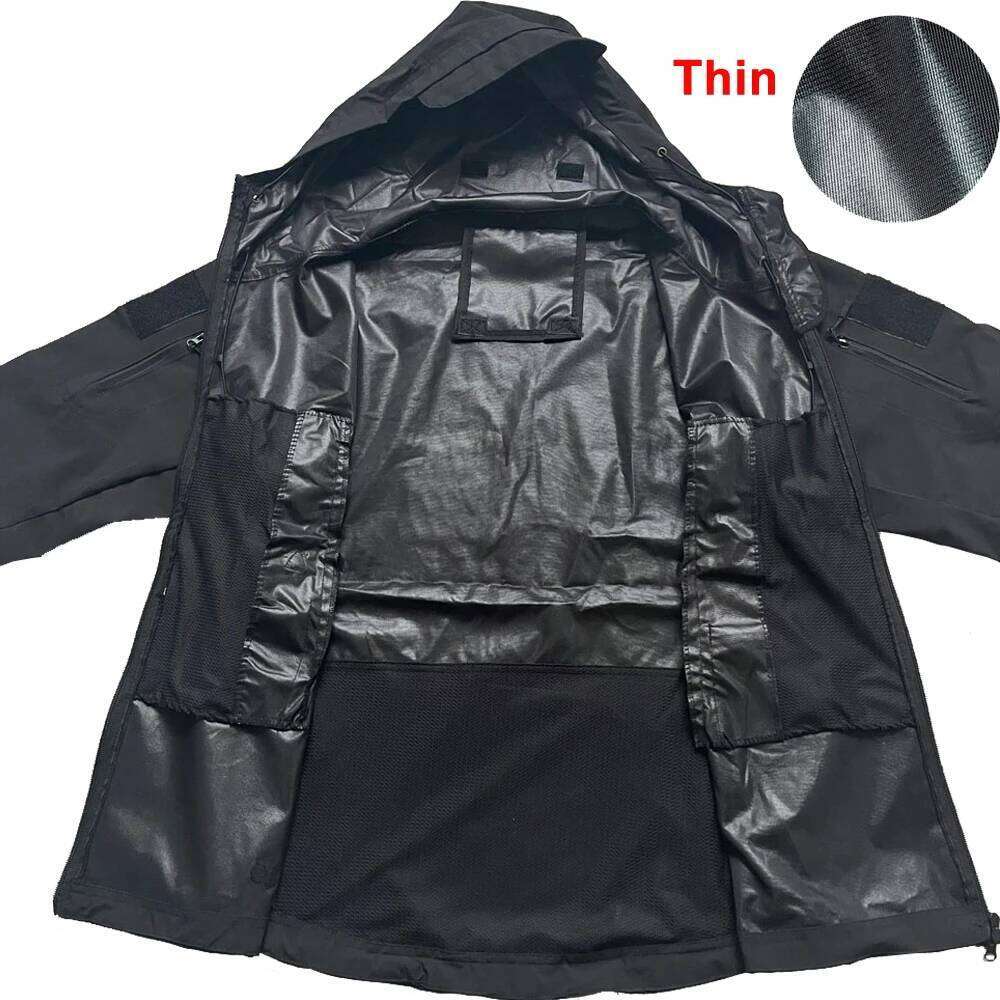 Military Shark Skin Soft Shell Men Tactical Windproof Waterproof Jacket Men Army Combat Jackets Mens Hooded Bomber Coats
