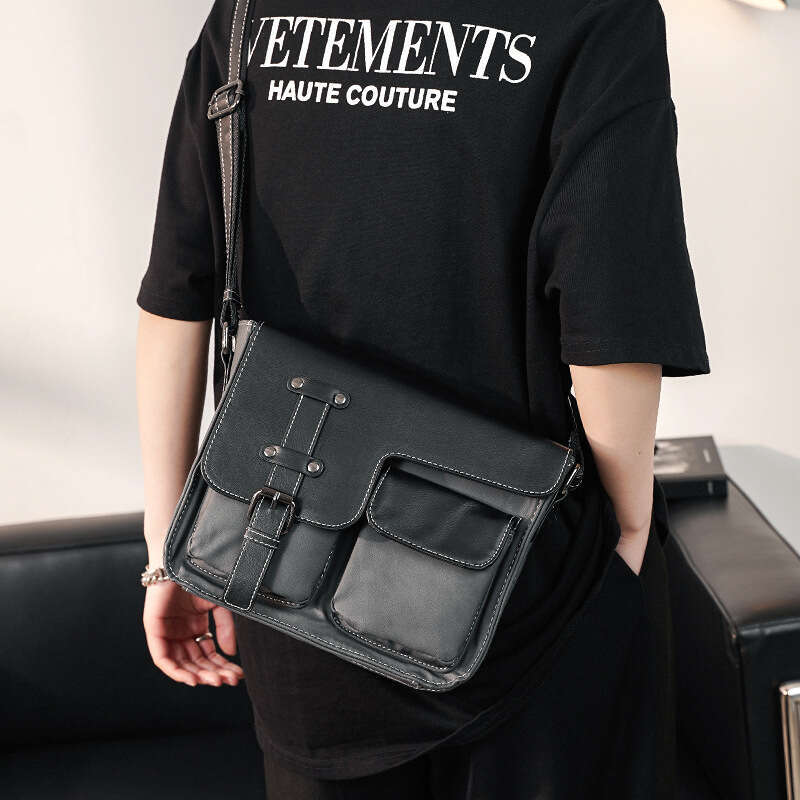 New Retro Messenger Korean Version Casual Shoulder Crossbody Bag Outdoor Trendy Men S Backpack Small Satchel High Quality Luxury Bag