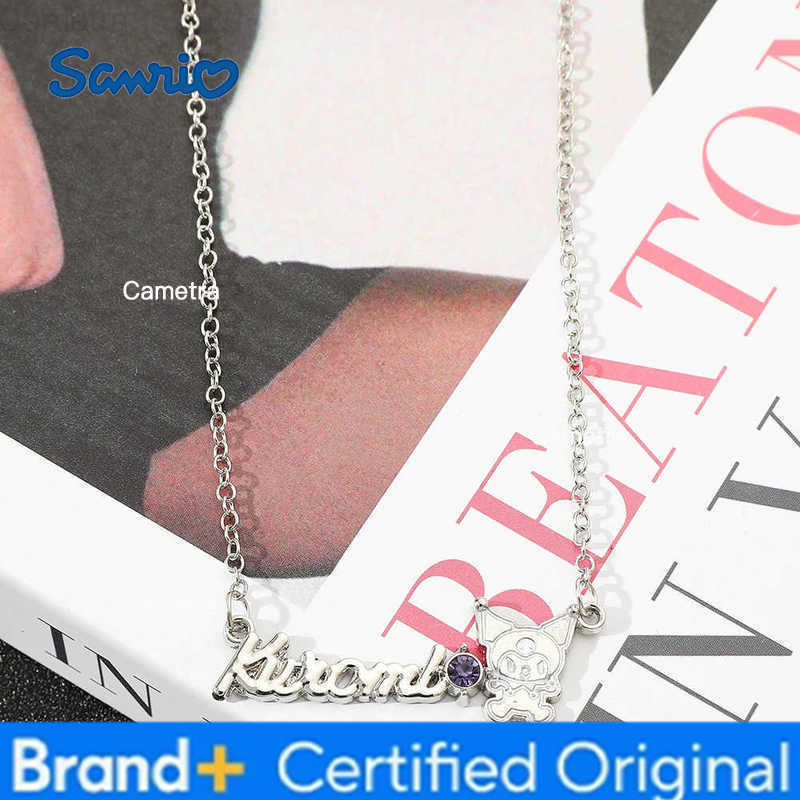 Sanrio Anime Cartoon Kuromi Pendant Necklace Sweet Girl Clavicle Chain Fashion Cute Necklace Gift H251229