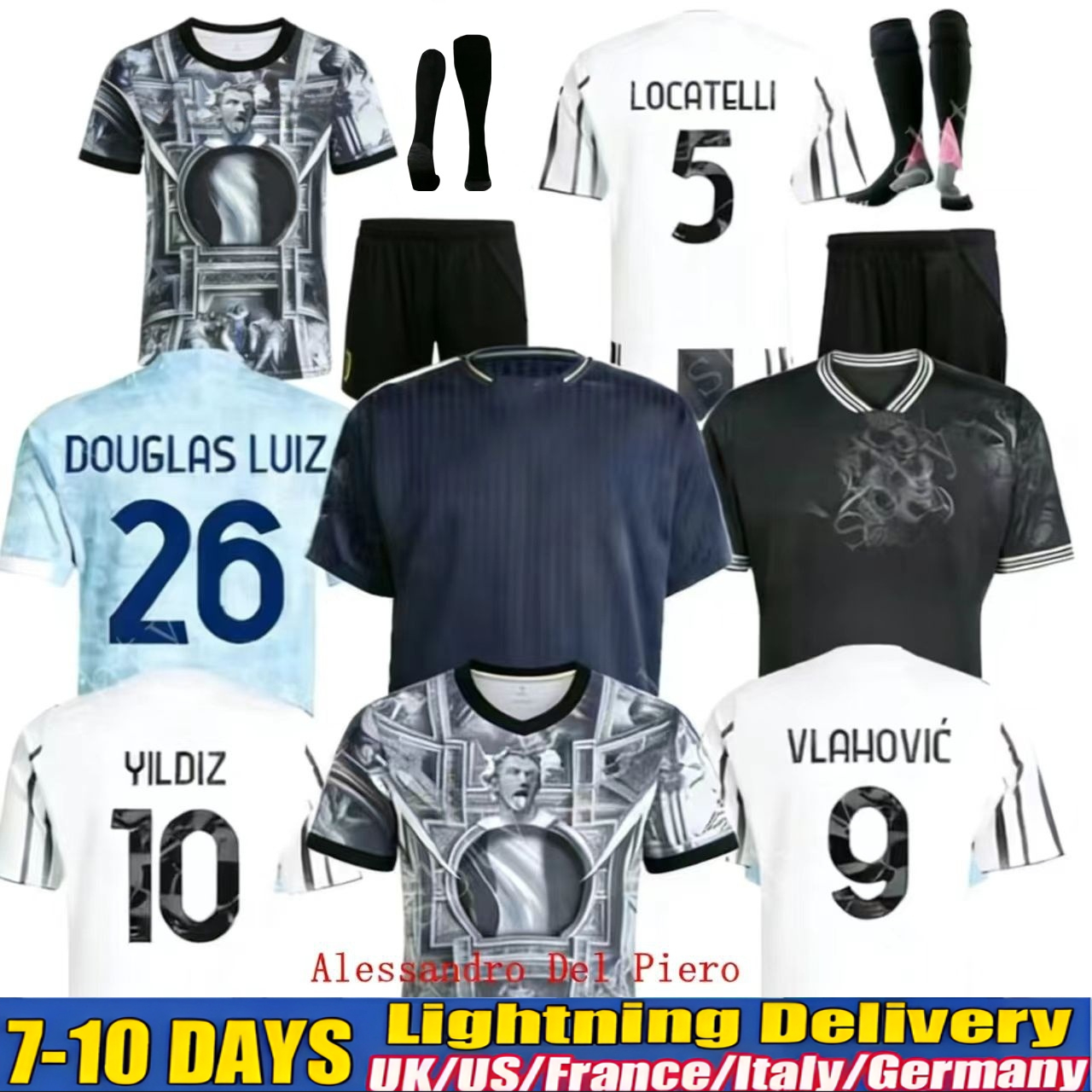 Juventues soccer jersey 25 26 football shirt Kit JUVEs top men kids Player YILDIZ OPENDA BREMER 2025 2026 J.DAVID THURAM CAMBIASO KOOPMEINERS VLAHOVIC F.CONCEICAO