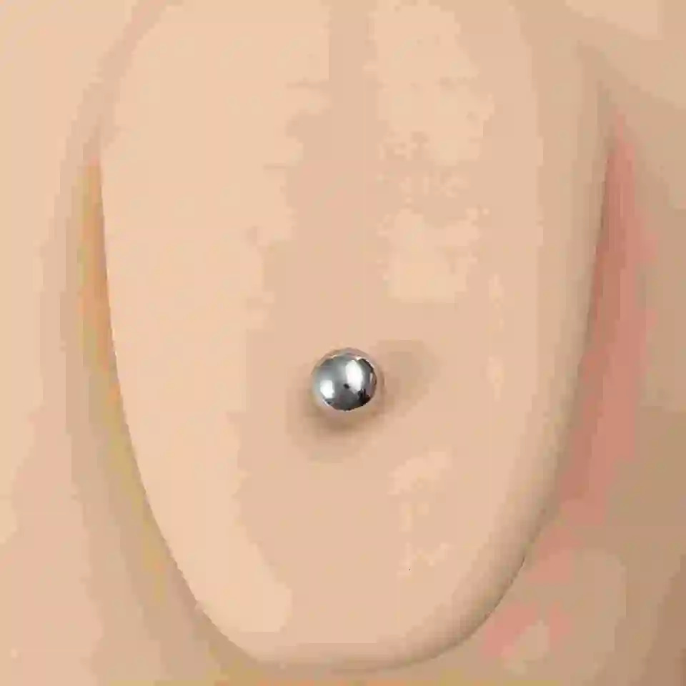 8pcs Stainless Steel Nipple Ring Set with Rhinestones Round Balls Piercing For Woman Man Tongue Nail Stud Jewelry 251224