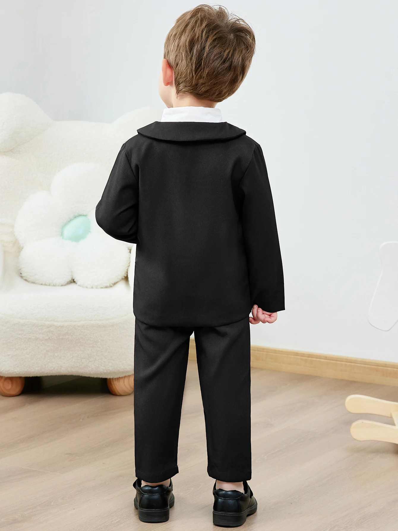 Toddler Boy Suit 5Pcs Formal Gentleman Outfits Dress ShirtBowtieJacketSuspender Pants Wedding Party Clothes Suits 251218