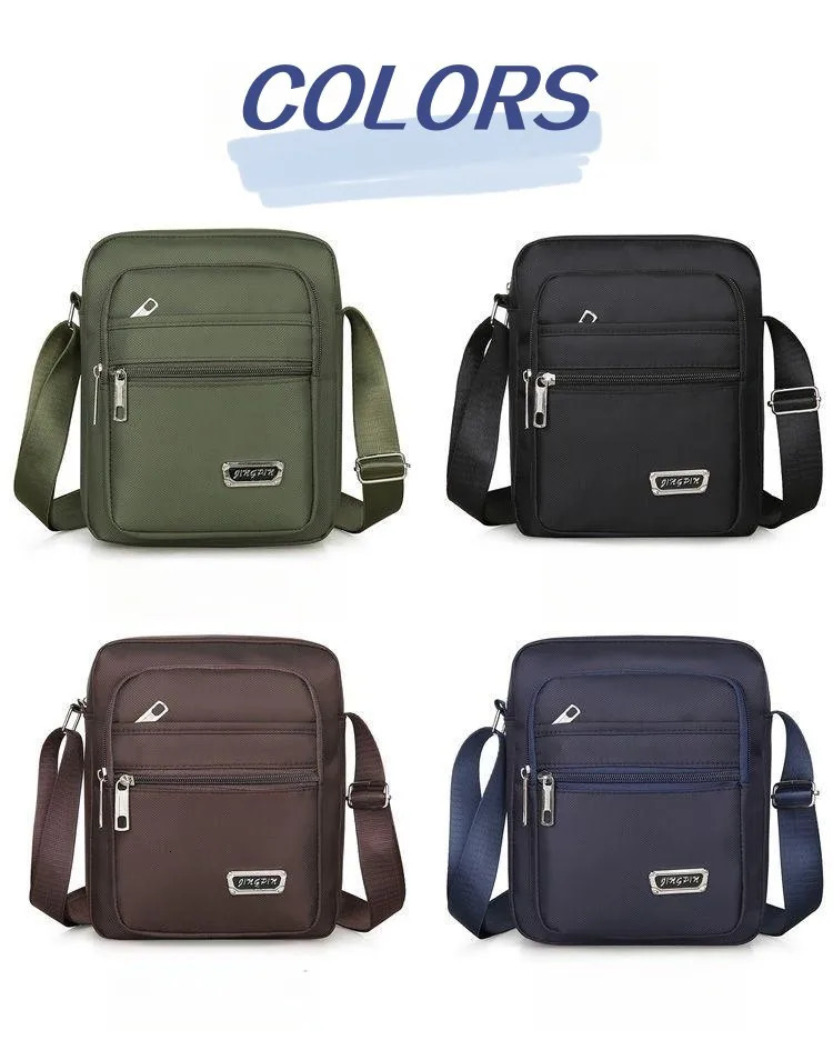 Waterproof Men Crossbody Bags Male Nylon Shoulder Boy Messenger Bag Man Handbags For Travel Casual Large Satchel Grey 251216