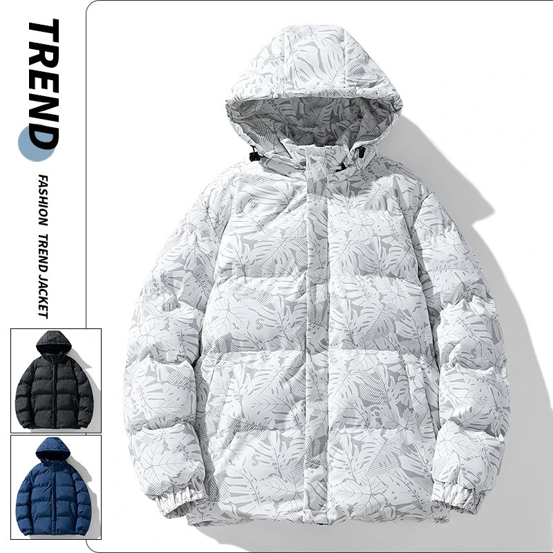 Fashionable Winter Mens Jacket Thickened Puffer Coat Casual Versatile Hooded Cotton 251226
