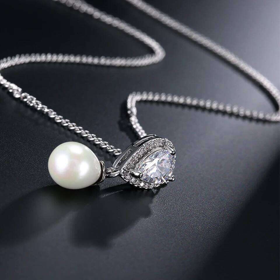 ZAKOL Brand Water Drop Simulated Pearl Dangle Earrings for Women Fashion Lady's Ear Accessory Wedding Engagement Party Jewelry