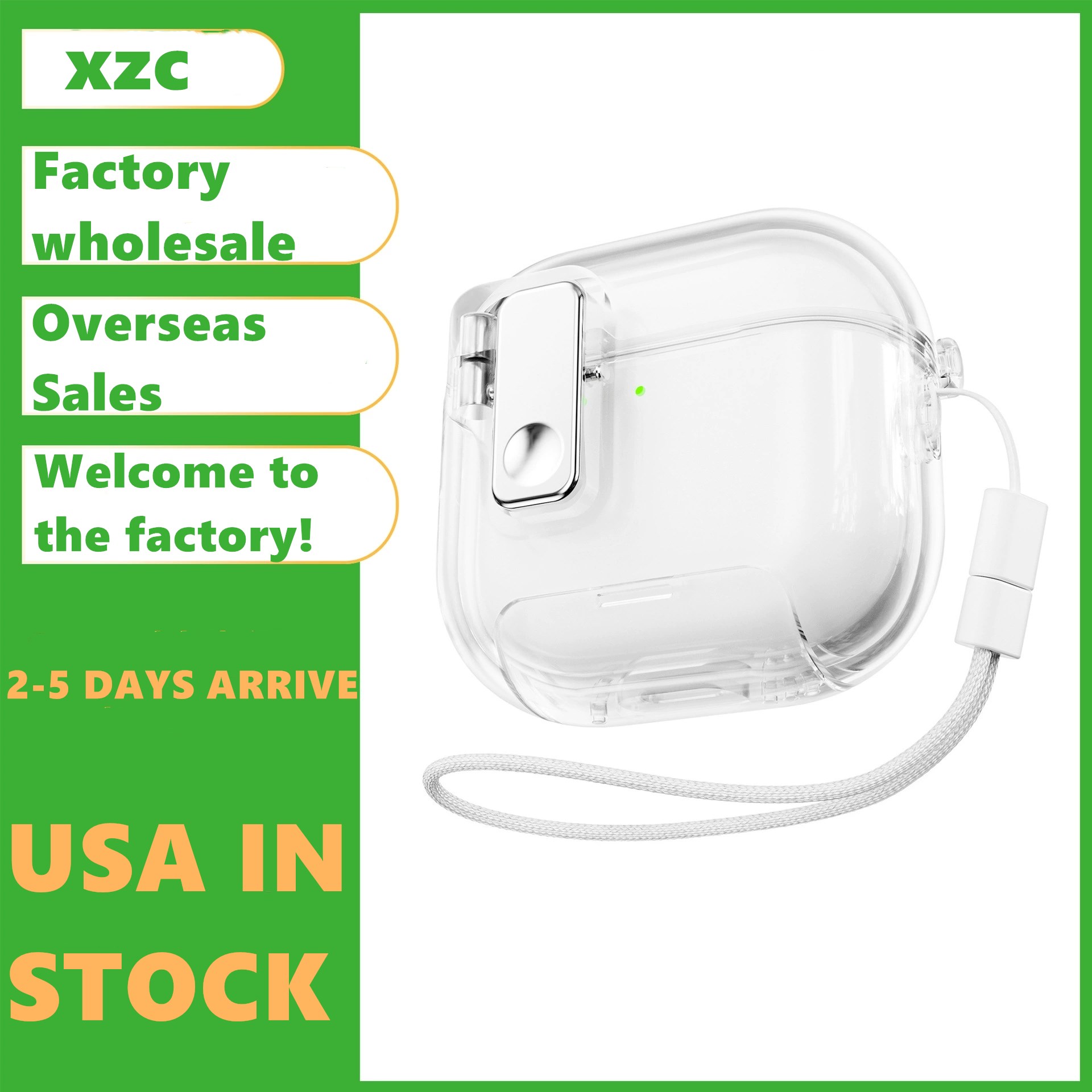 US Stock XZC Case For Airpods Pro3 2 Air Pods 4 5 6 3 Earphones Airpod Bluetooth Headphone Accessories Solid Silicone Cute Protective Case wholesale