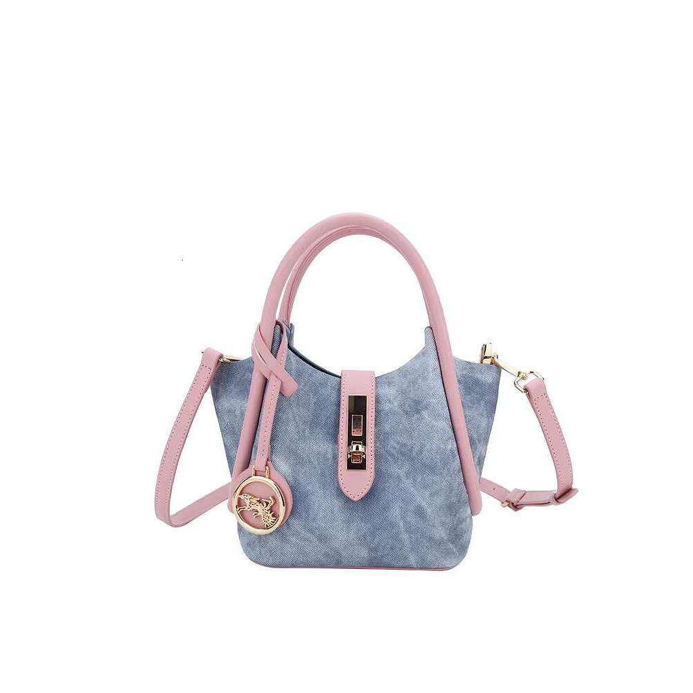 MACK JHARLES This Year's Trend Color-Block Basket 2025 New High-End Large Capacity Bucket Bag