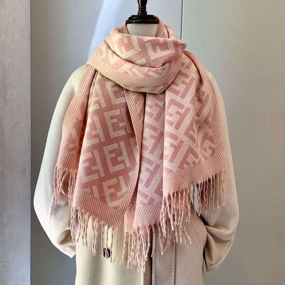 Autumn Winter Letter New Hot-Selling Scarf Tassel Shawl Fashion Trendy Warm Neck Warmer Unisex Versatile