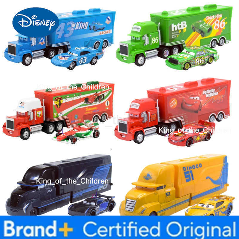 Disney Pixar Cars 3 Toys Car 155 Lightning Mcqueen Mack Uncle Truck Rescue Collection Alloy car model childrens toy gift H251229