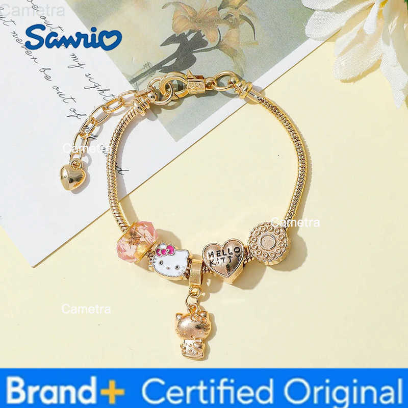 Sanrio Cute Cartoon Character Hello Kitty Beaded Pendant DIY Creative Kawaii Accessory Gift for Women H251229