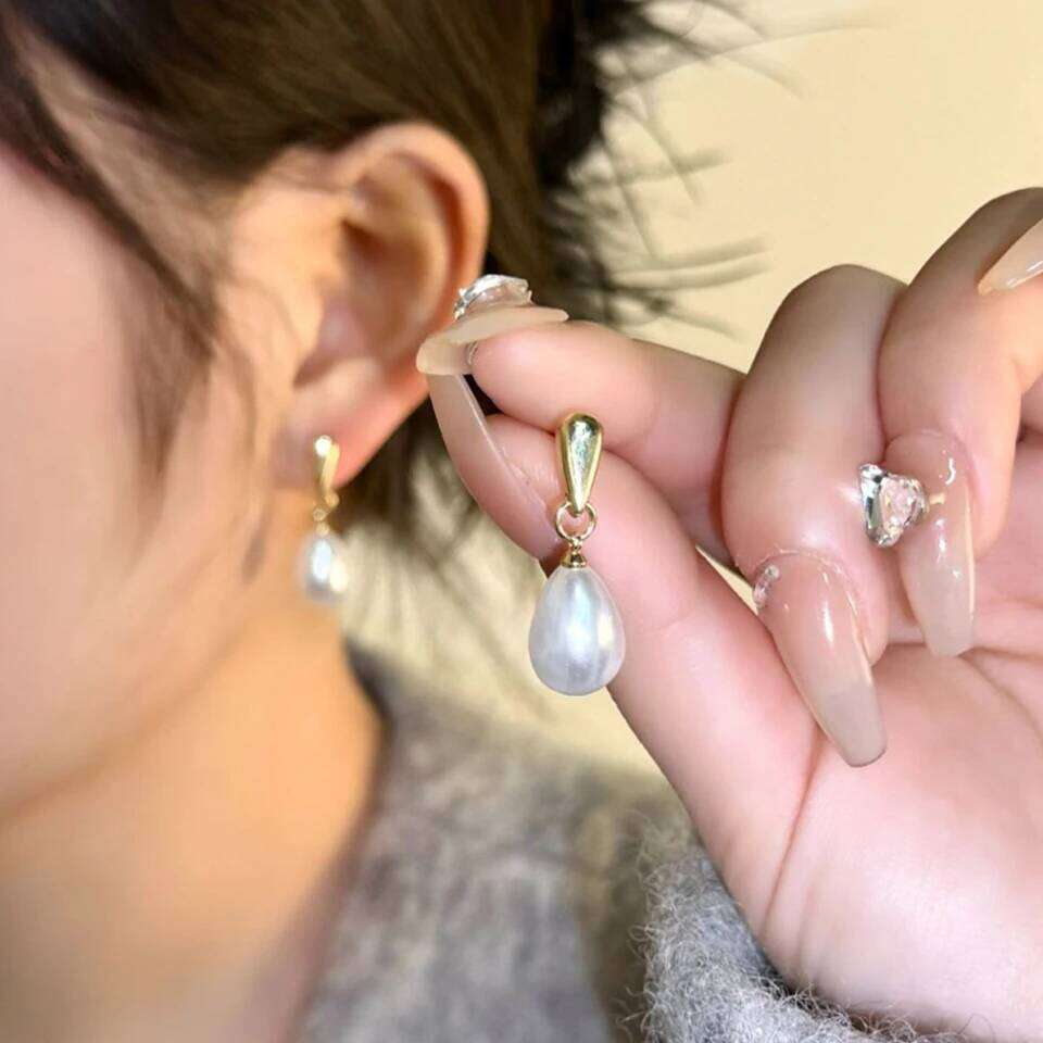 ZAKOL Fashion Elegant Teardrop Pear Imitation Pearl Drop Earrings Simple Versatile Jewelry Gift For Women