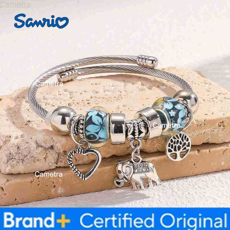 Sanrio 1 Womens Pan Family Style Elephant Peach Heart Life Tree Pendant Alloy Bracelet Outdoor Travel Banquet Party Festival Gift H251229