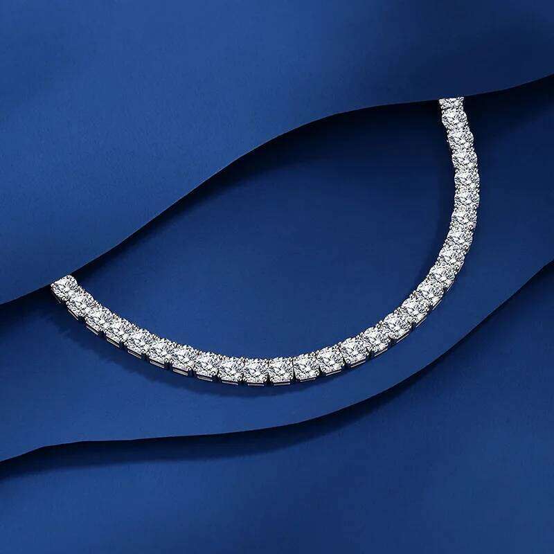 2.5/3/4/5mm Moissanite Tennis 925 Sterling Silver Plated White Gold Bracelet for Women Man Sparkling Party Jewelry a67