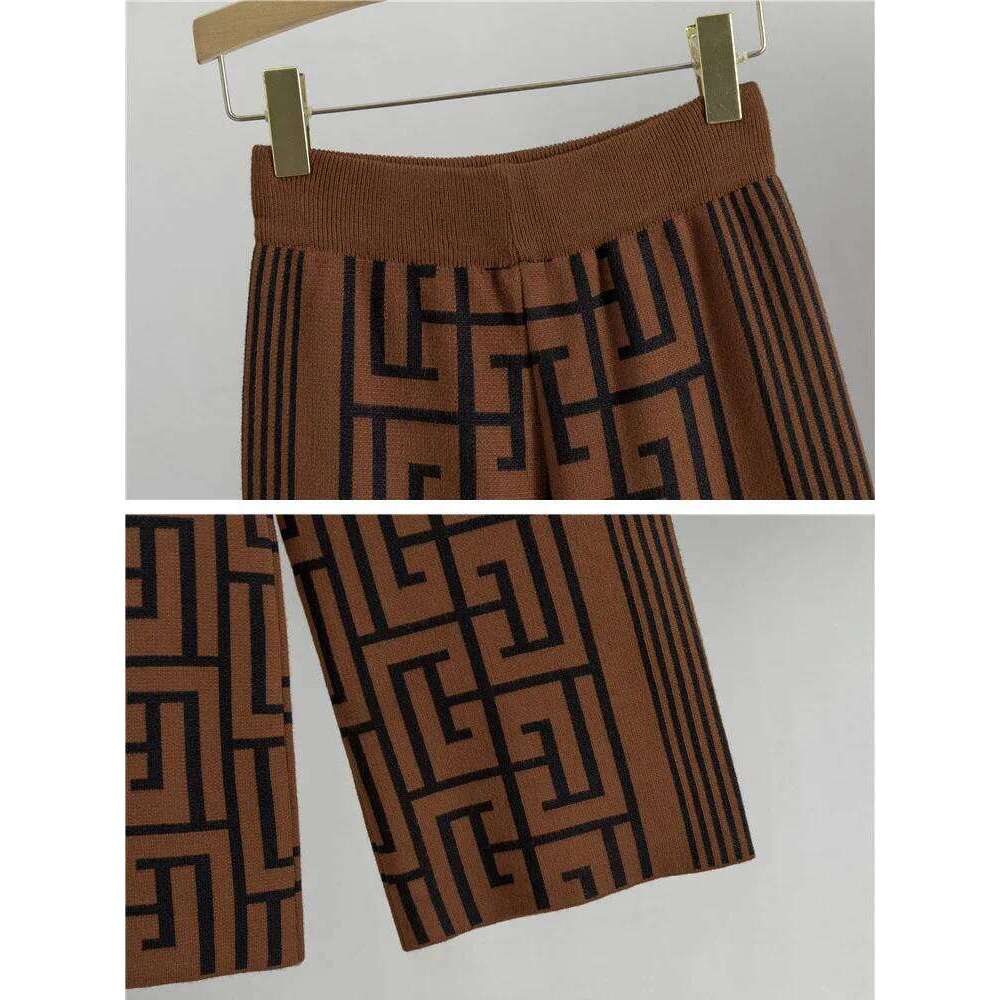 Chic Mardi Hefxessdr Loose Knitted Pieces Sets Women Casual Knitwears O neck Pullover Tops Conjuntos Korean High Waist Wide Leg Pants Outfit