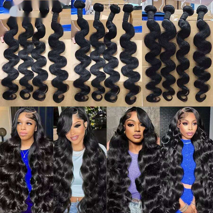 Body Wave A 2X6 HD Lace Human Hair Bundles With 4X4 Closure 5X5 Brazilian Bundle Deals VMS