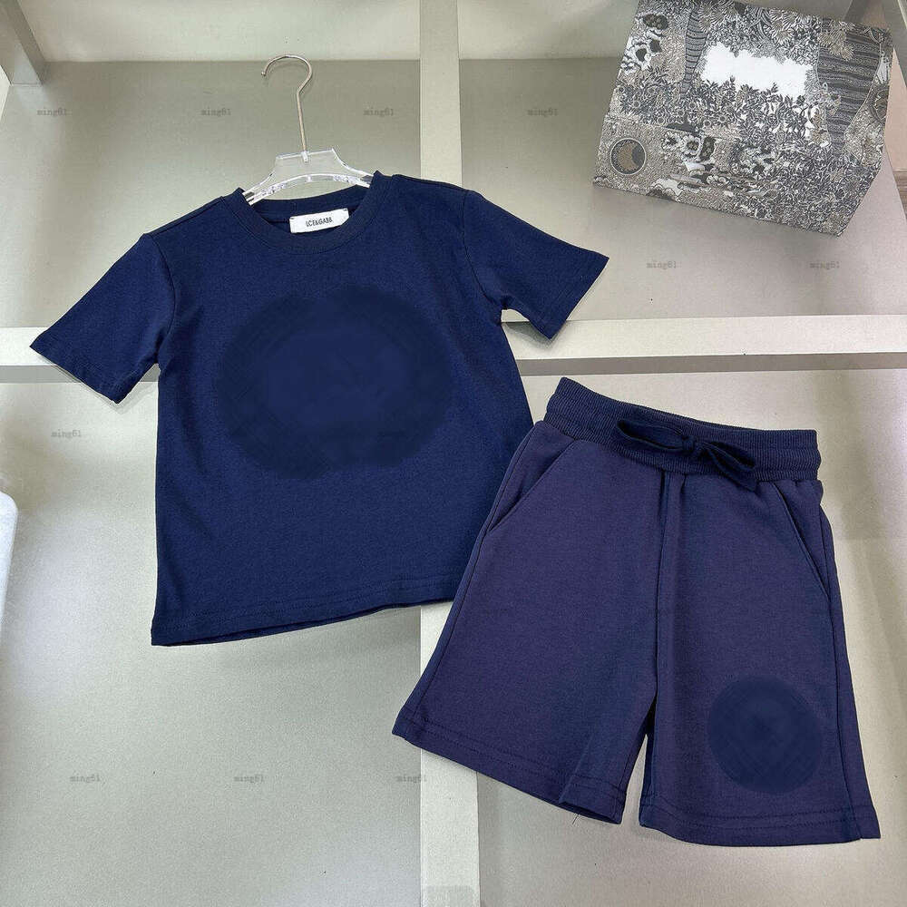 Brand baby T-shirt set short-sleeved suit boys girls tracksuits kids designer clothes Offset Printing Design T-shirt and shorts A149X05N035