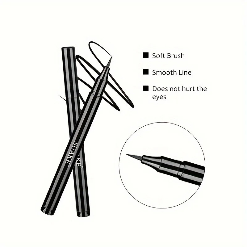 1PC Black Fine Long Lasting Liquid Eyeliner Water Pen Waterproof Quickdrying Makeup Tools 251213