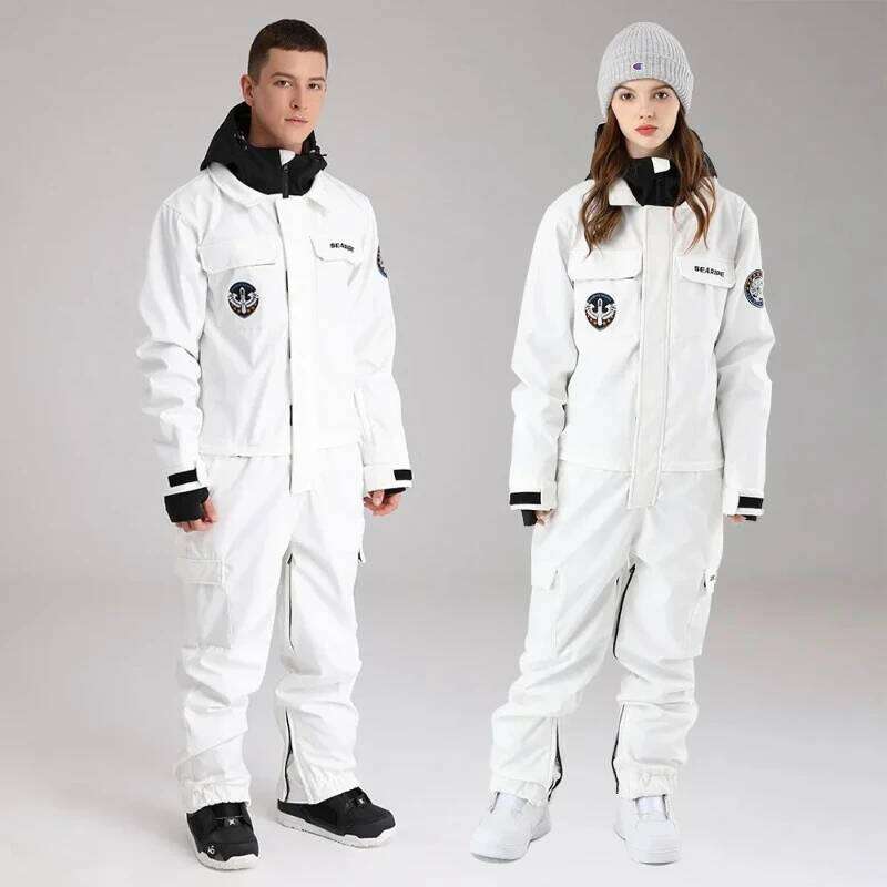 Female Windproof Skiing Suits Women Outdoor Hooded Jumpsuit One Piece Snow Outfit Woman Waterproof Snowboard Overalls Clothes SPLELED