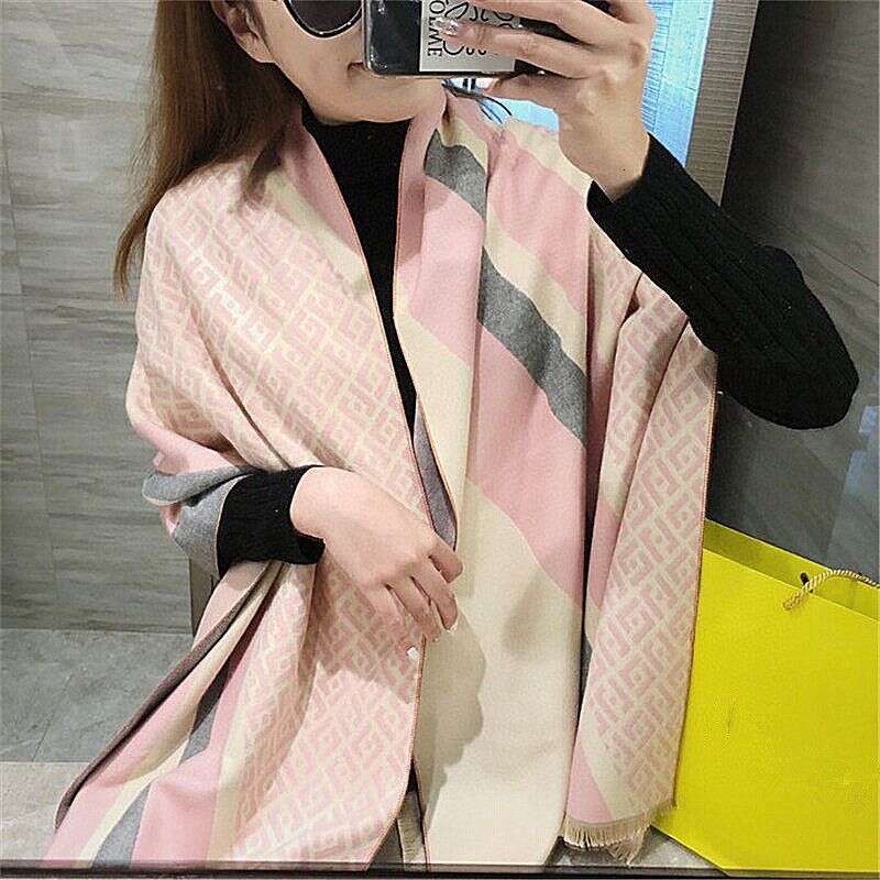 Imitation Cashmere Scarf Air Conditioning Women New Warm Versatile High-End Feel Gift For Elderly And Mothers Shawl