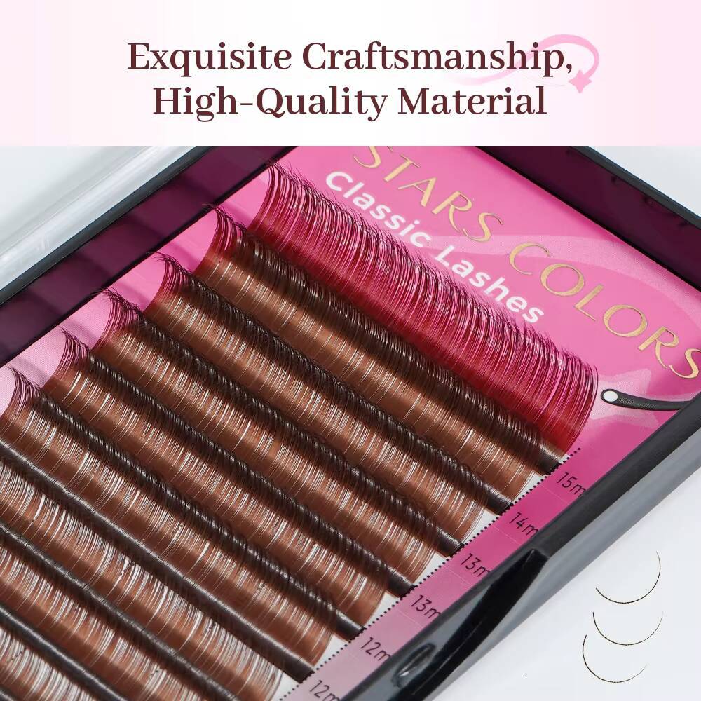 Velvet Matte Dark Black Drown Blank Eyelash Extension Volume Lash Extension Supplies Custom Individual d curl lash clusters