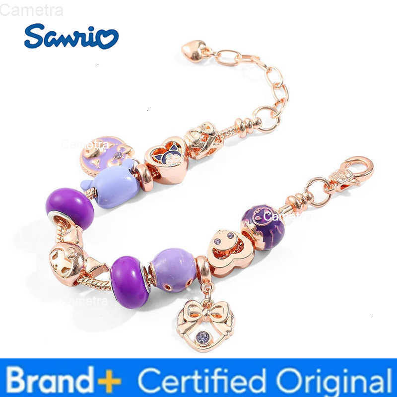 Sanrio Sanrioed Melody Kuromi Cartoon Kawaii Charm Bracelet Men Women Fashion Bangle Birthday Gifts Toy H251229
