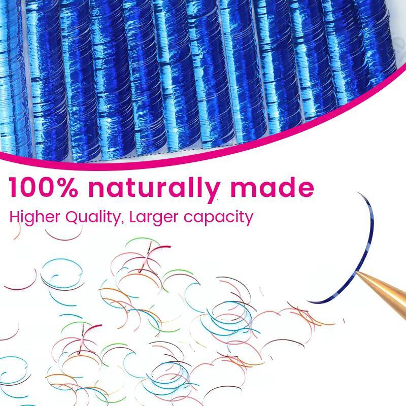 Best Selling Colorful Tinsel Lashes Collection Private Matte Handmade Metallic Lashes Natural Long Soft Eyelash Extensions