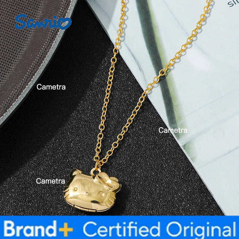 Sanrio Y2k Hello Kitty Necklace With Chain Imitation Pearl Necklace Korean Jewelry for Kids Girls Fashion Pendant H251229
