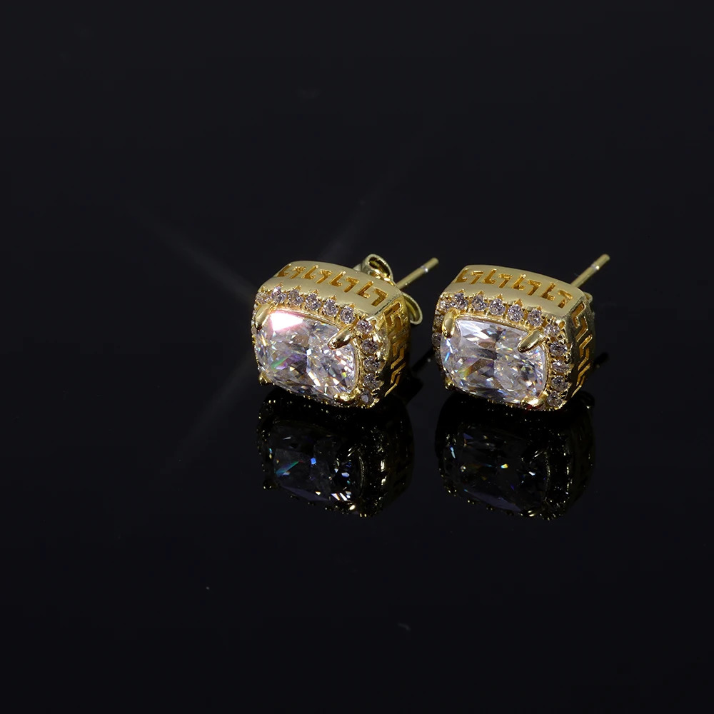925 VVS Iced Out D Color Stud Earrings Sterling Silver Hip Hop Jewelry Fine Jewelry Gift Unisex 251224
