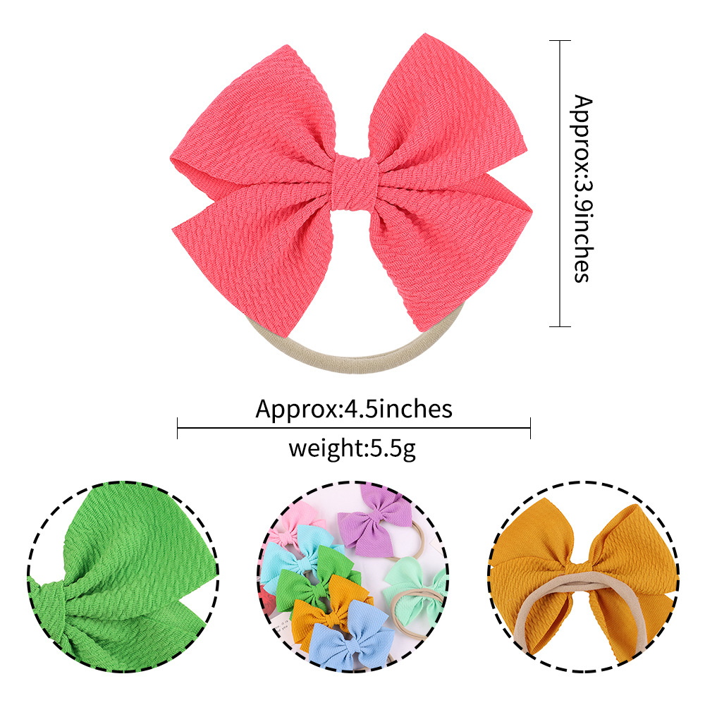 Toddler Kids Bowknot Headband Elastic Hair Band for Baby Infant Child Turban Hairrope Party Festival C2027