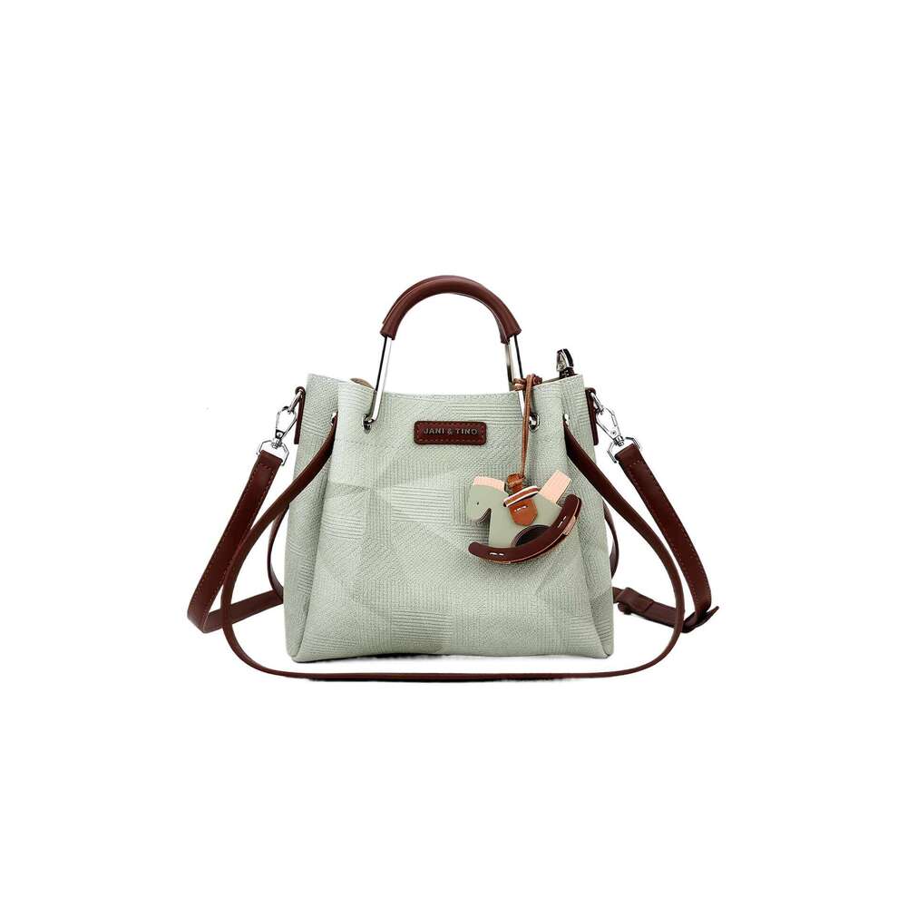 MACK JHARLES Stylish Niche Commuter Bucket 2025 Autumn New High-end Color-blocking Tote Bag