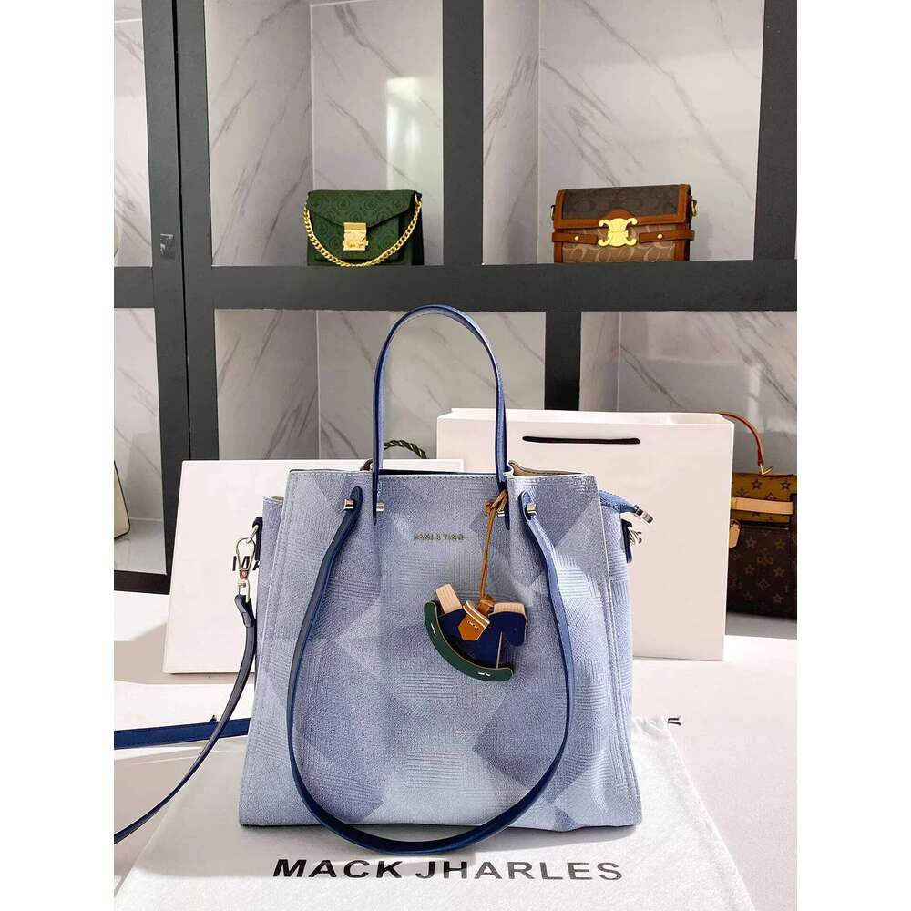 MACK JHARLES Large Capacity Color-Block Tote for Women 2025 Autumn New High-End Bucket Bag