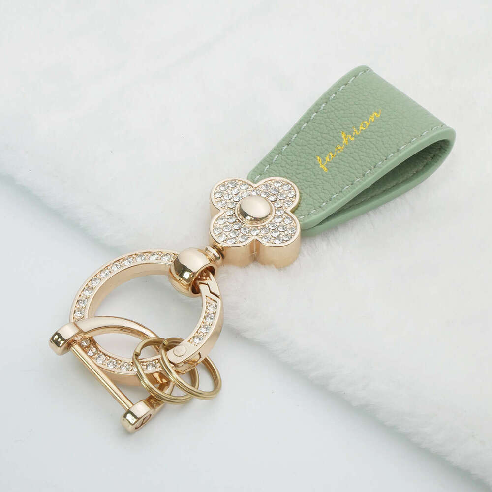 Women's Keychain Ornament Hanging Chain metal keyring key wallet Hot Sale New Accessories Pearl Bow Pendant Jewelry Earphone Case orange