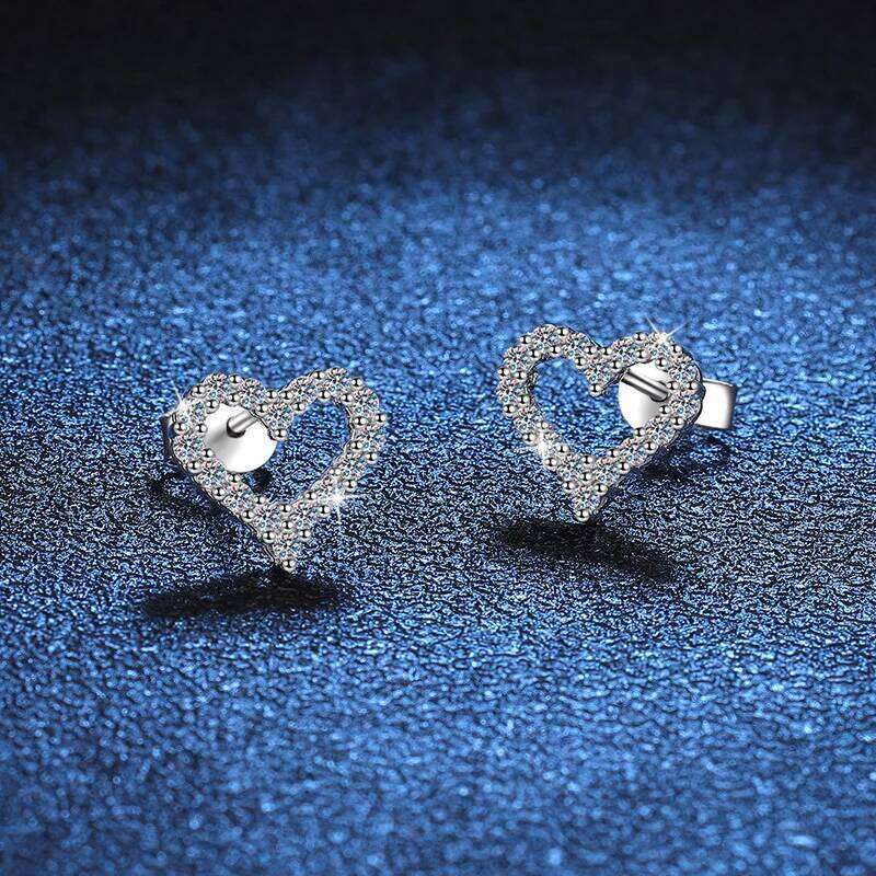0.5-1ct Moissanite Earrings for Women Lab Grown Diamond Ear Studs 925 Sterling Silver Fine Jewelry Gift 20c