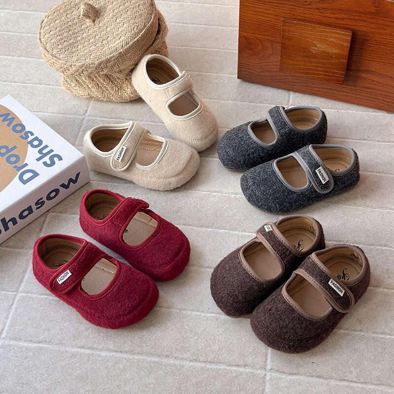 INS French Style Felt Small Leather 2025 Autumn New Korean Version Girls' Retro Suede Princess Soft Sole Single Shoes