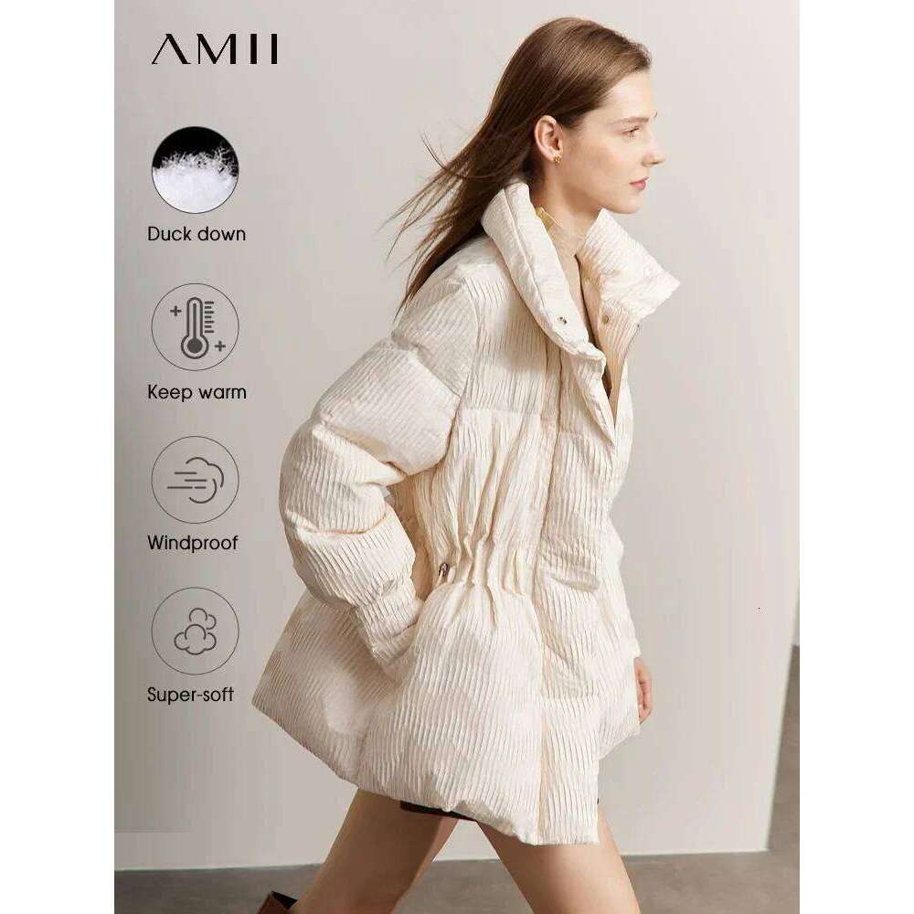 Duck Down Puffer Coat Women Winter 2025 Lightweight Stand Collar Lapel Warm Outerwear New Jackets 12344052