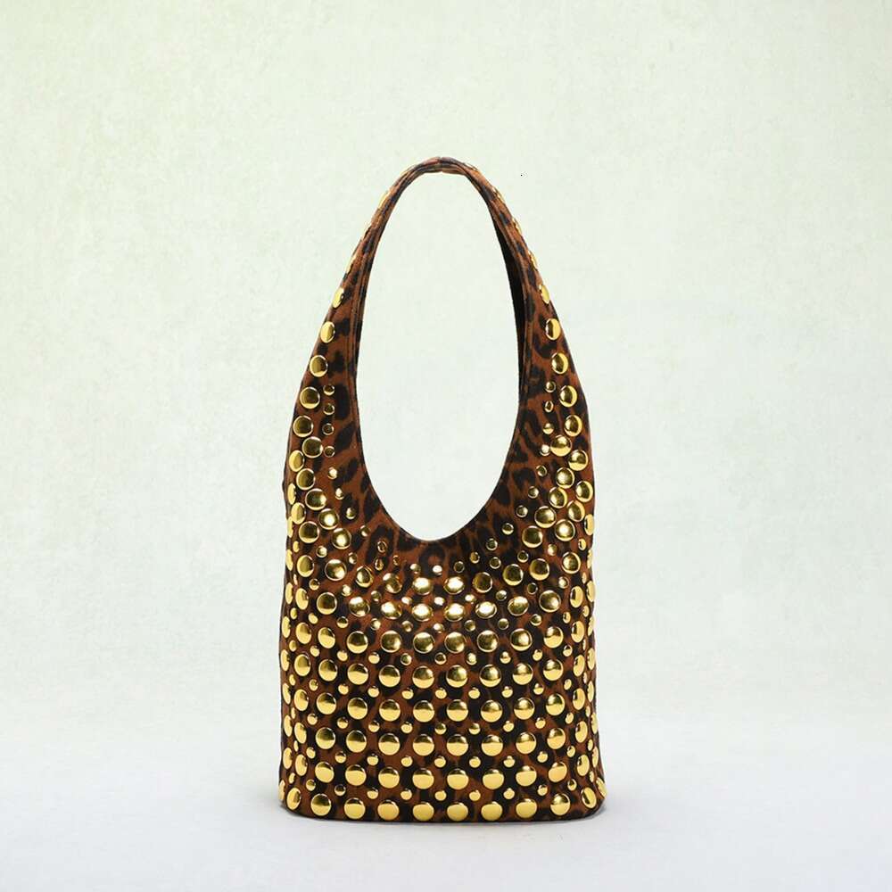 2026 Women S Punk Rivet Edgy Bucket Bag Ic Closure Shoulder Purse Suitable For Parties Outfits Daily Wear Available In