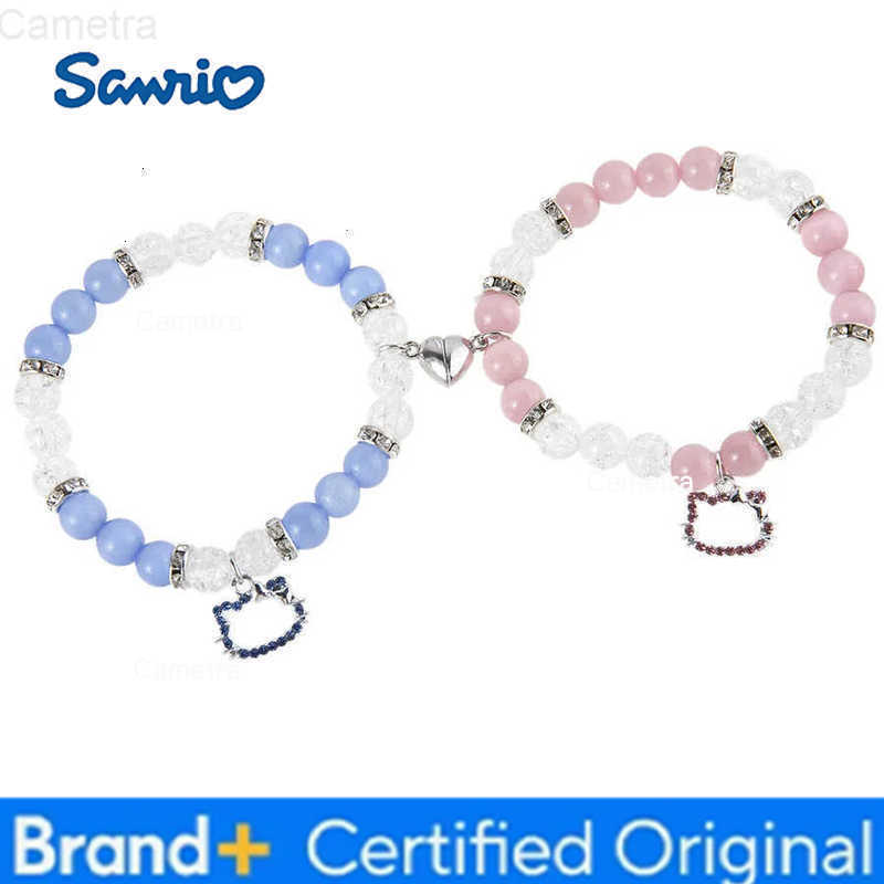 Sanrio Cartoon Cat Spider Kitty Bracelets Matching Heart Magnetic Attract Charm Friendship Bracelets Gift for Couples Halloween Jewelry H251229