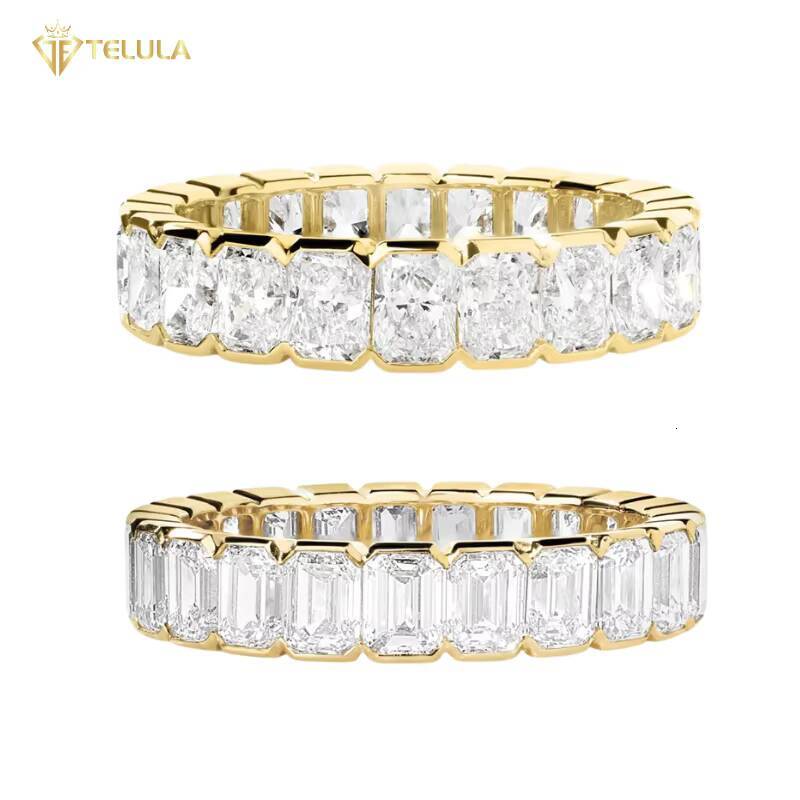 10k Yellow Gold Lab Grown Oval Cut Diamond Romantic Eternity Ring Unique Design High Shine Lab Diamond Ring