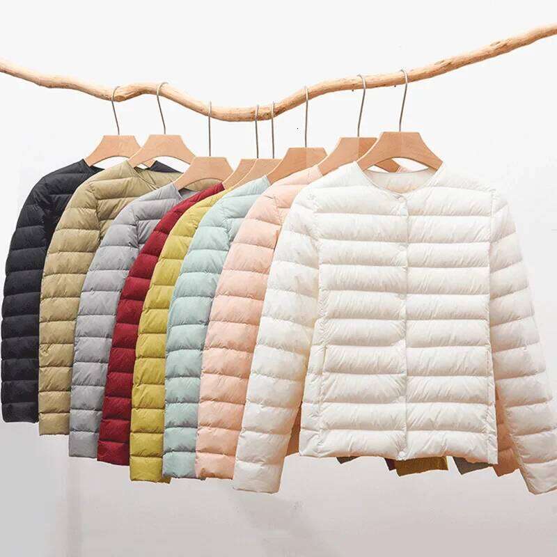 9 Color Puffer Jackets 90% Ultra Light Duck Down Women Matt Fabric Lightweight Coat Warm Female Windbreaker Parka