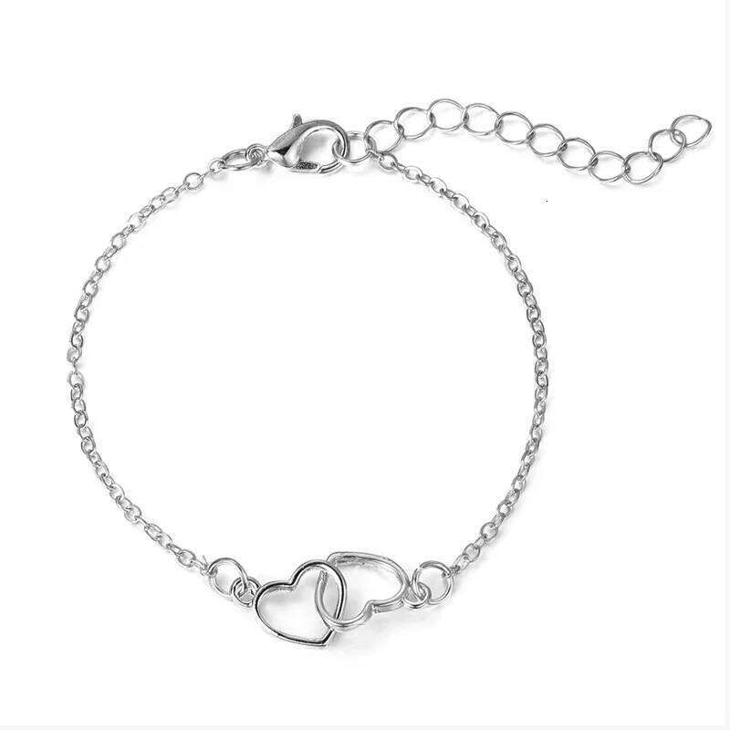 Simplicity Style Sales To Matching Double Small Hollow Heart Bracelet 2024 Fashionable New Temperament 25H1229