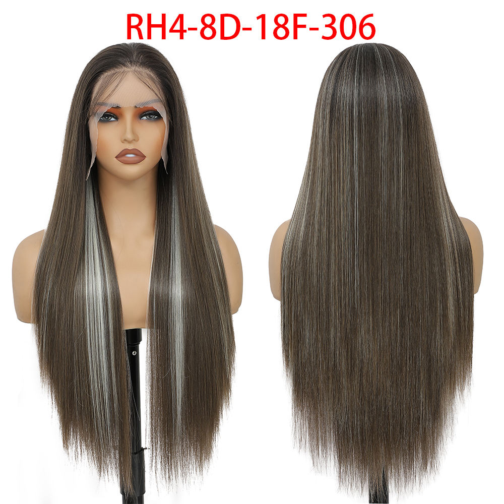 Gladys Wholesale Premium Heat-Resistant Fiber Front Synthetic Lace Wig Black Women's Transparent Lace Wig