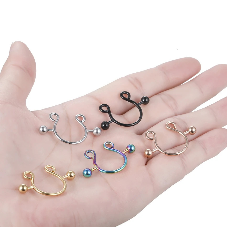 2pcs/lot Steel Sexy Nipple Clip Rings Charm Faux Nipple Shield Non Piercing Rings Body Jewelry for Women Gift 251224